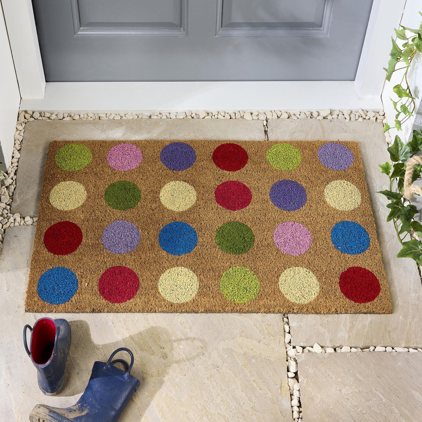 My Mat Spots Coir Insert Doormat