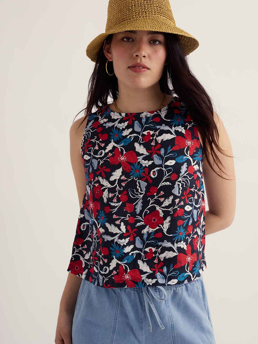 Seasalt Colour Study Top in Winding Meadow Maritime