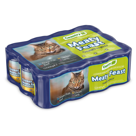 Country UF Meaty Feast Cat Food 400g 12-Pack