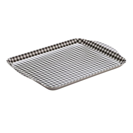 Zeal Small Melamine Gingham Tray 25 x 19cm