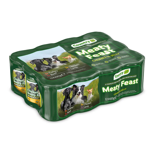 Country UF Meaty Feast Dog Food 400g 12 Pack