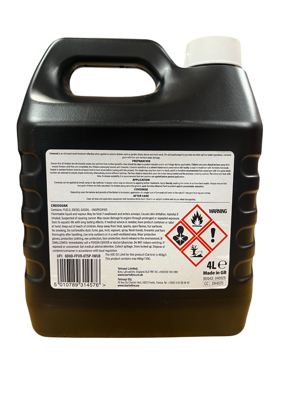 Bartoline Creosoak Creocote Dark Brown 4L – Sam Turner & Sons
