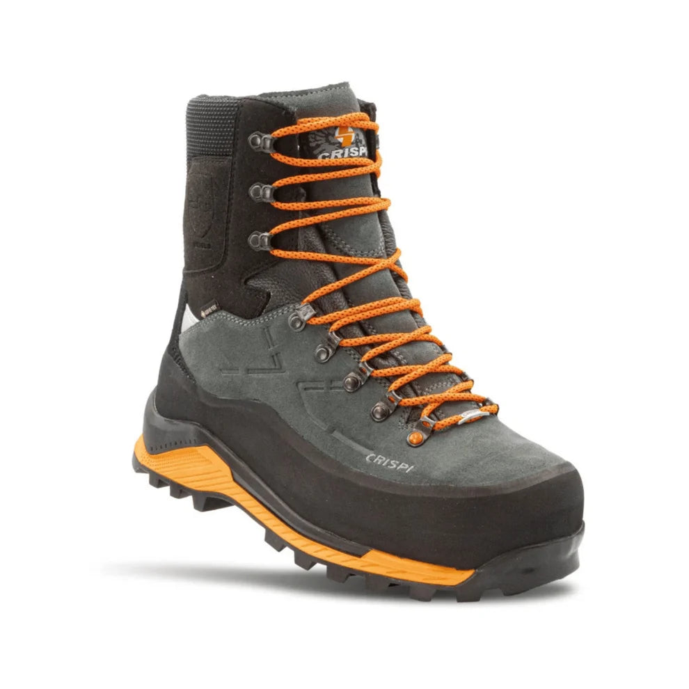 CRISPI Forst KL3 GTX Class 3 waterproof leather chainsaw boots with protective rubber rand and Vibram sole