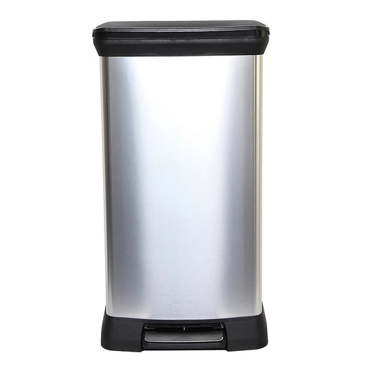 Curver Deco Rectangular Silver Bin