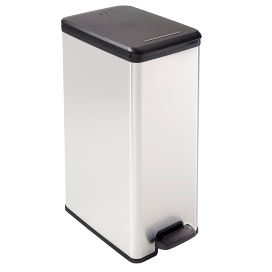 Curver Deco Slim Silver Bin 40L