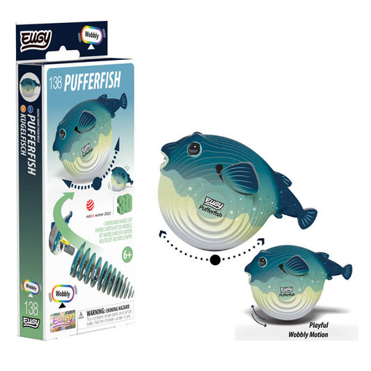 EUGY Pufferfish 3D Card Model Kit