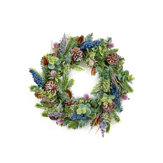 Premier Eucalyptus Thistle & Blackberry Wreath 50cm
