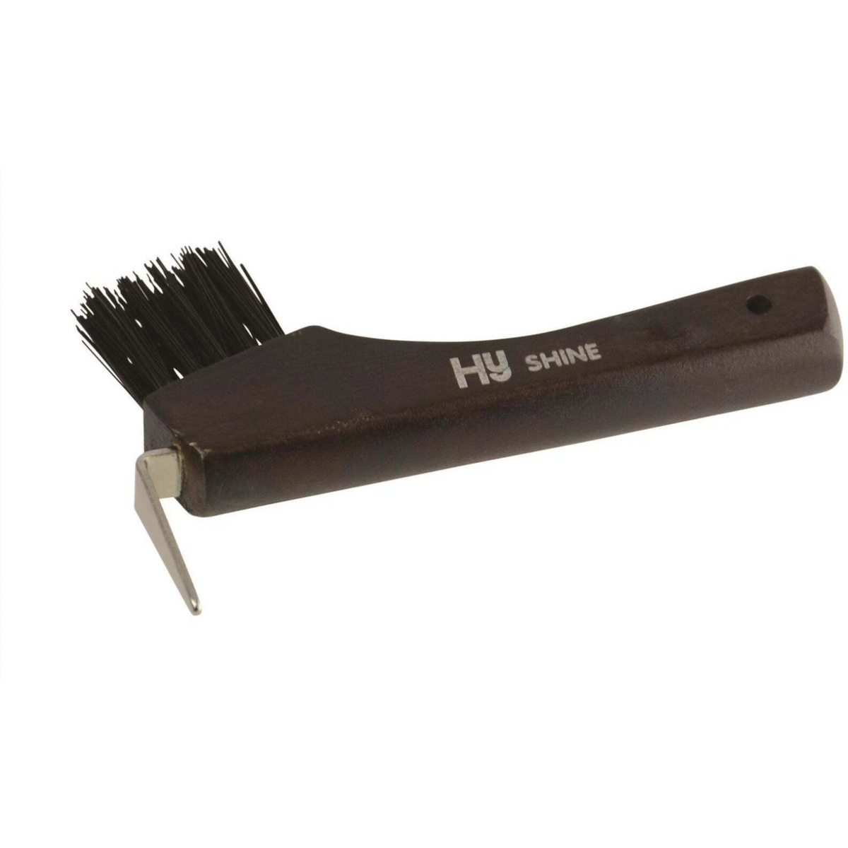 HY Equestrian ProGroom Deluxe Hoof Pick Brush with ergonomic handle and stiff bristles