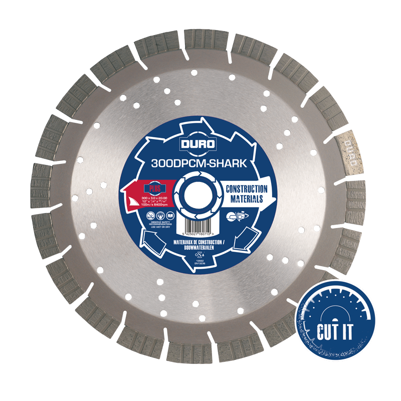 Duro Plus DPCM-SHARK Construction Materials Blade with Shark Segments