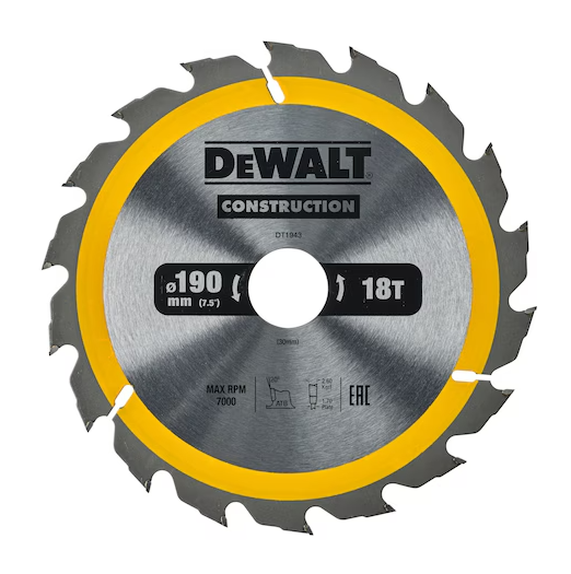 Dewalt Circular Saw Blade 190 x 30 x 18T