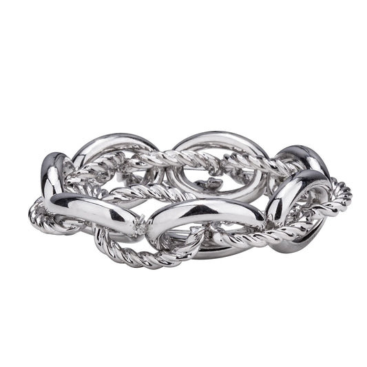 D&X Alesha Oval Link Elasticated Bracelet