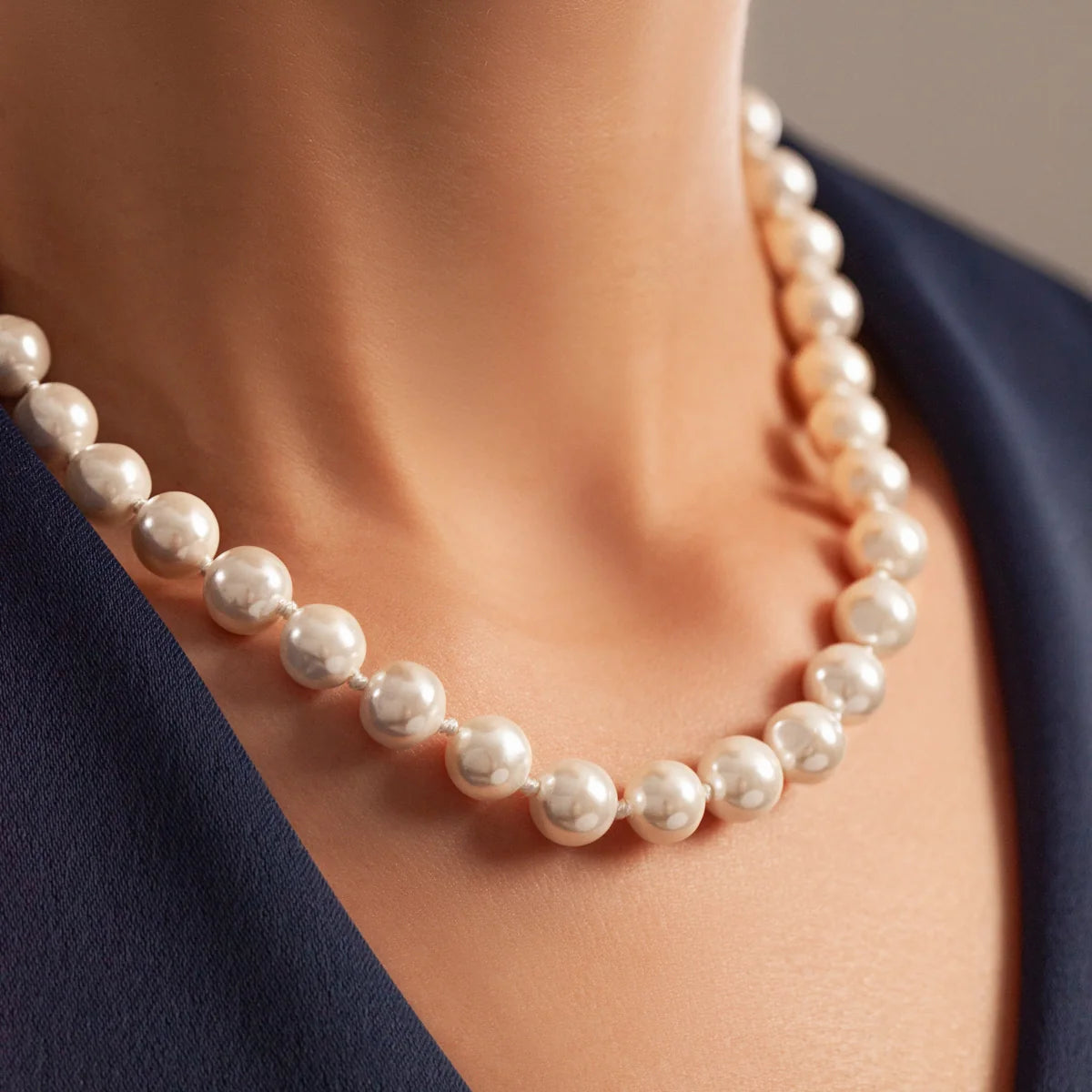 D&X Audrey Mother of Pearl Short Magnetic Necklace