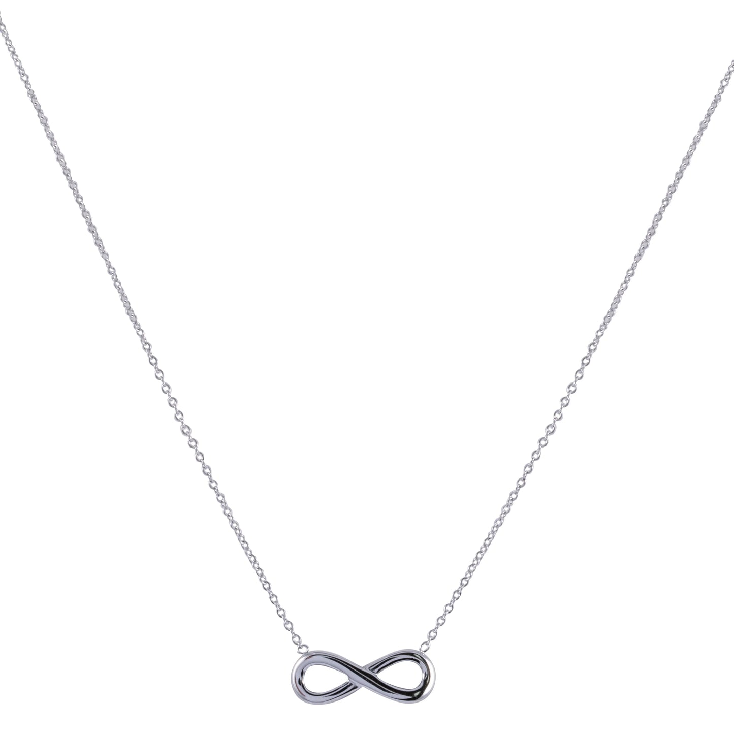 D&X Keira Stainless Steel & White Gold Plated Infinity Necklace