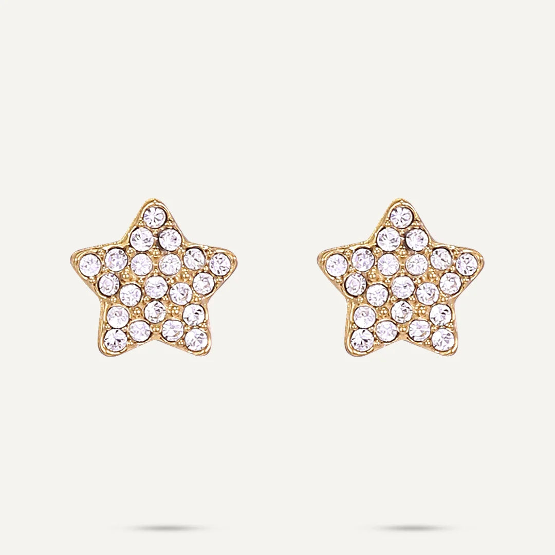 D&X Vibes Gold-plated Small Star Stud Earrings