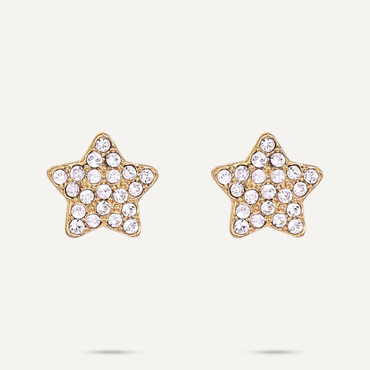 D&X Vibes Gold-plated Small Star Stud Earrings