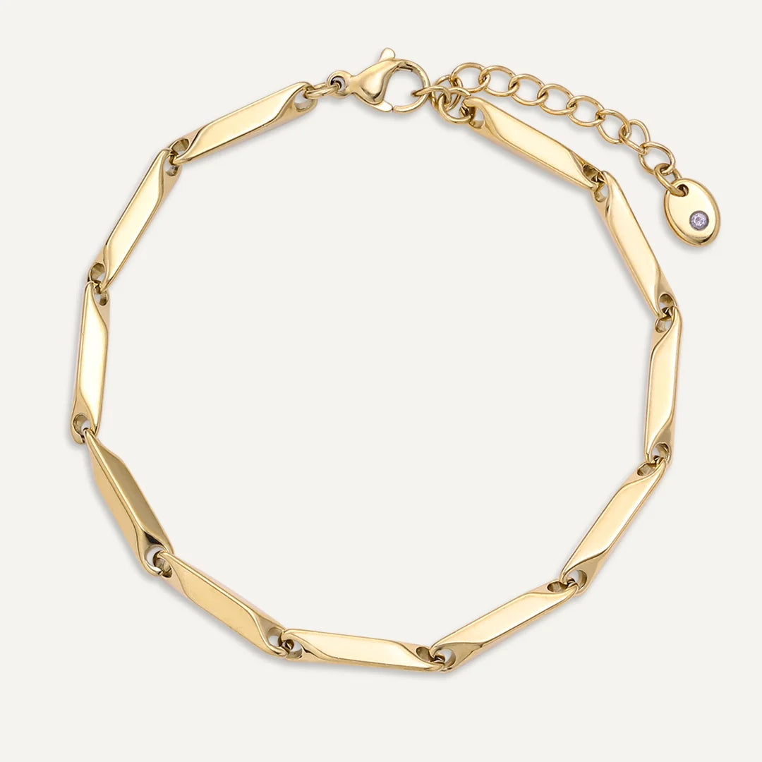 D&X Vibes Vibes Gold Plated Stainless Steel Twisted Link Bracelet