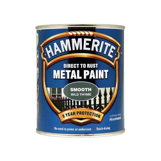 Hammerite Direct To Rust Metal Paint - Smooth Finish in Wild Thyme 750ml