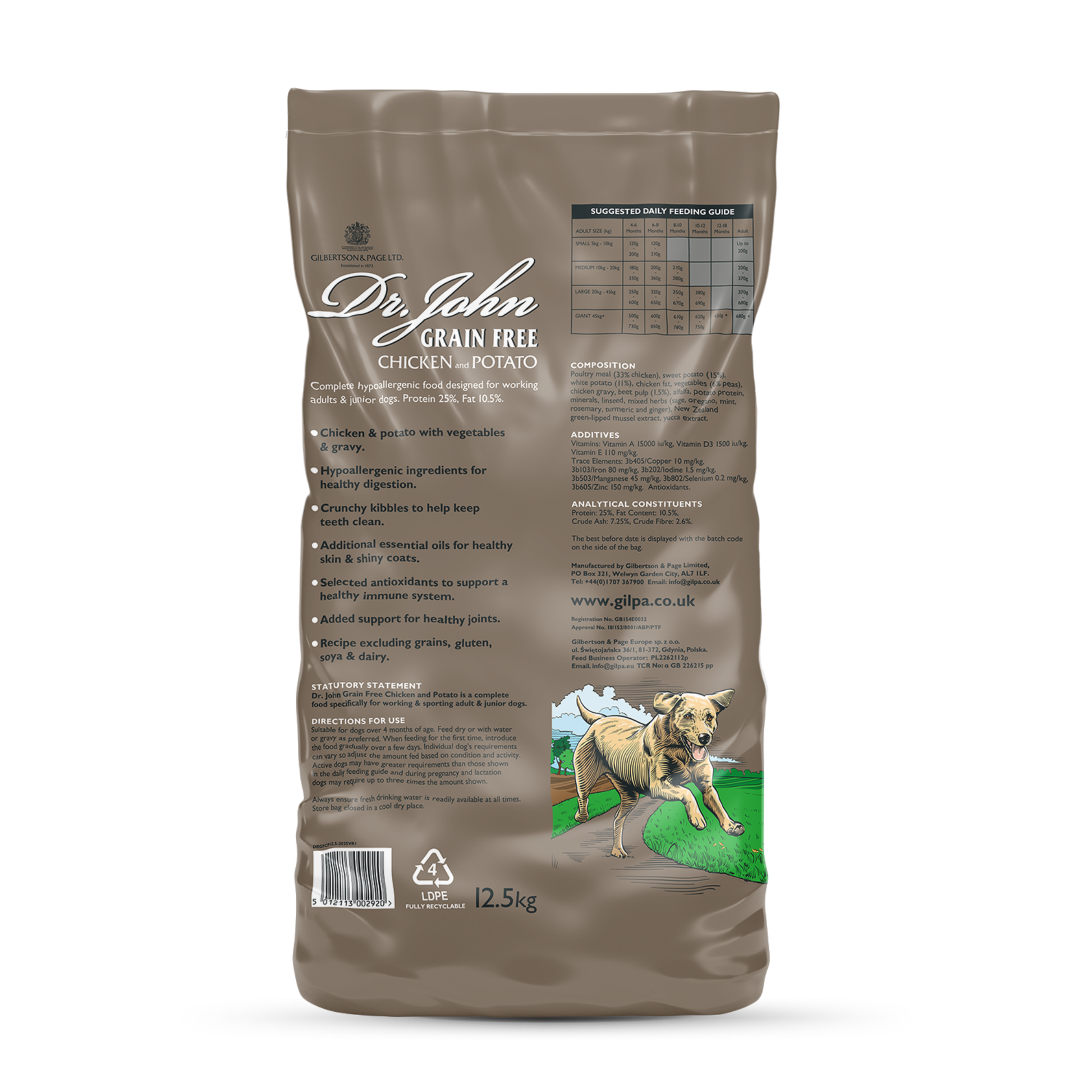 Dr John Grain Free Dog Food Chicken & Potato 2kg