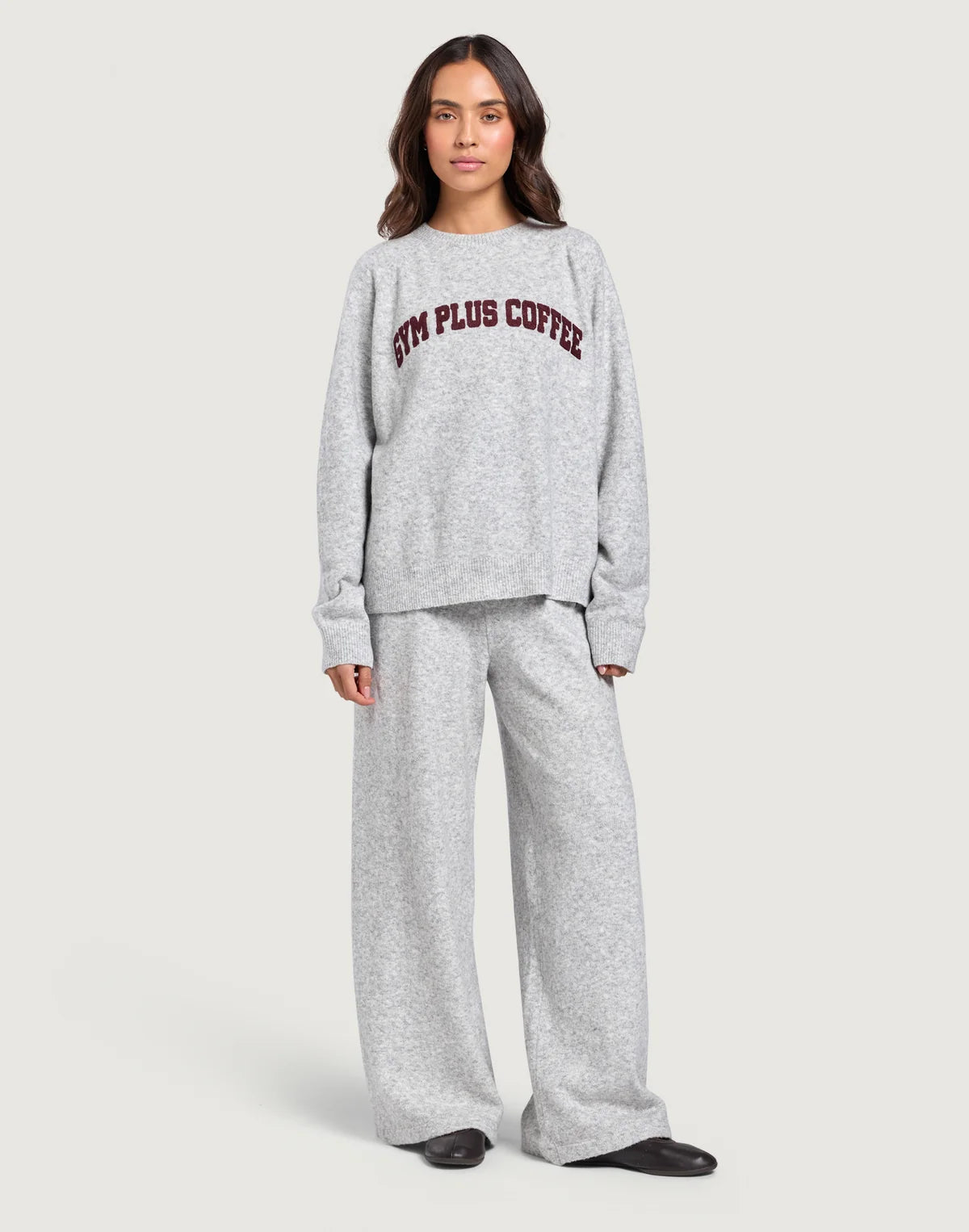 Gym+Coffee Graphic Knit Crew Neck Jumper
