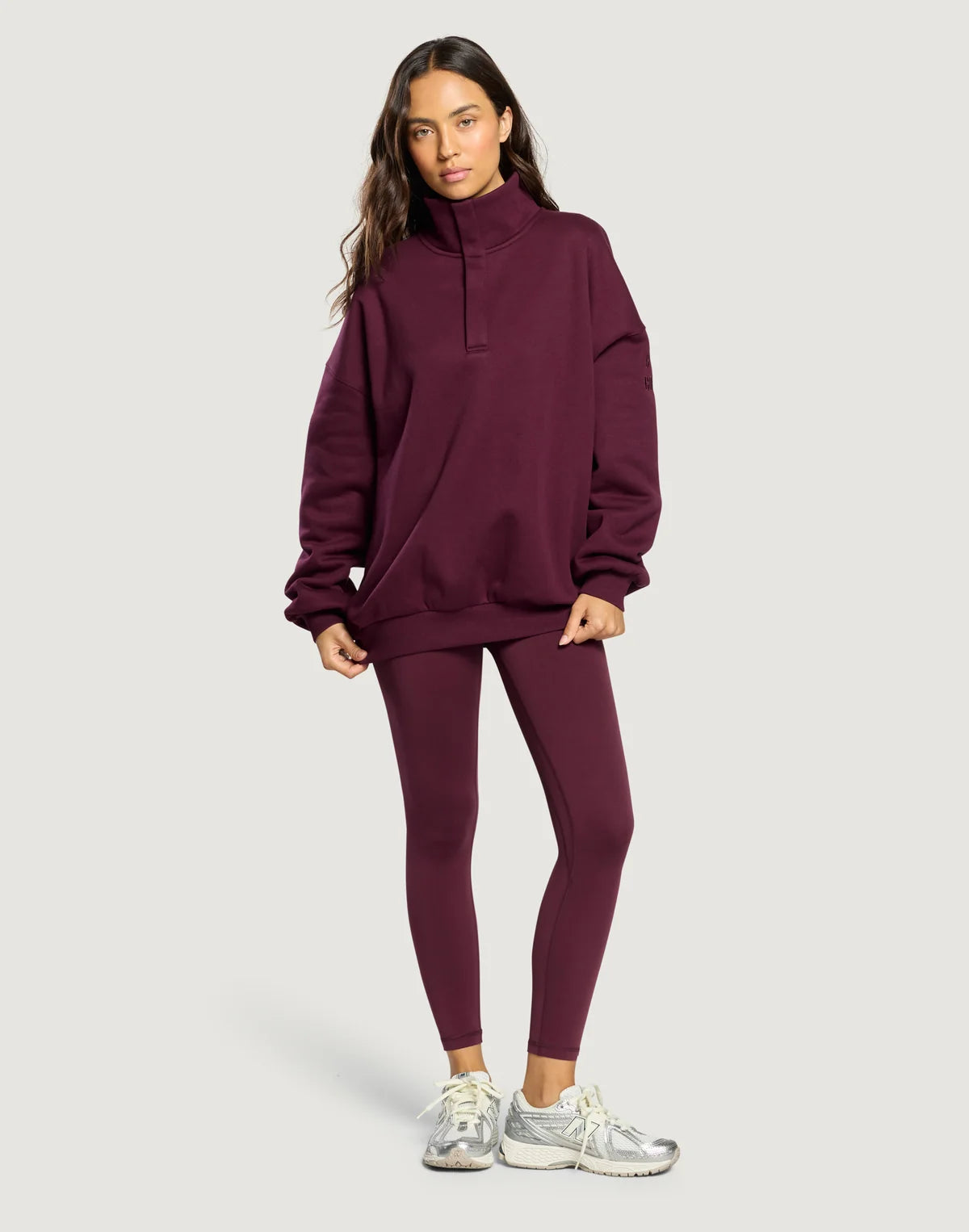 Gym + Coffee Snap Collar Sierra Sweatshirt
