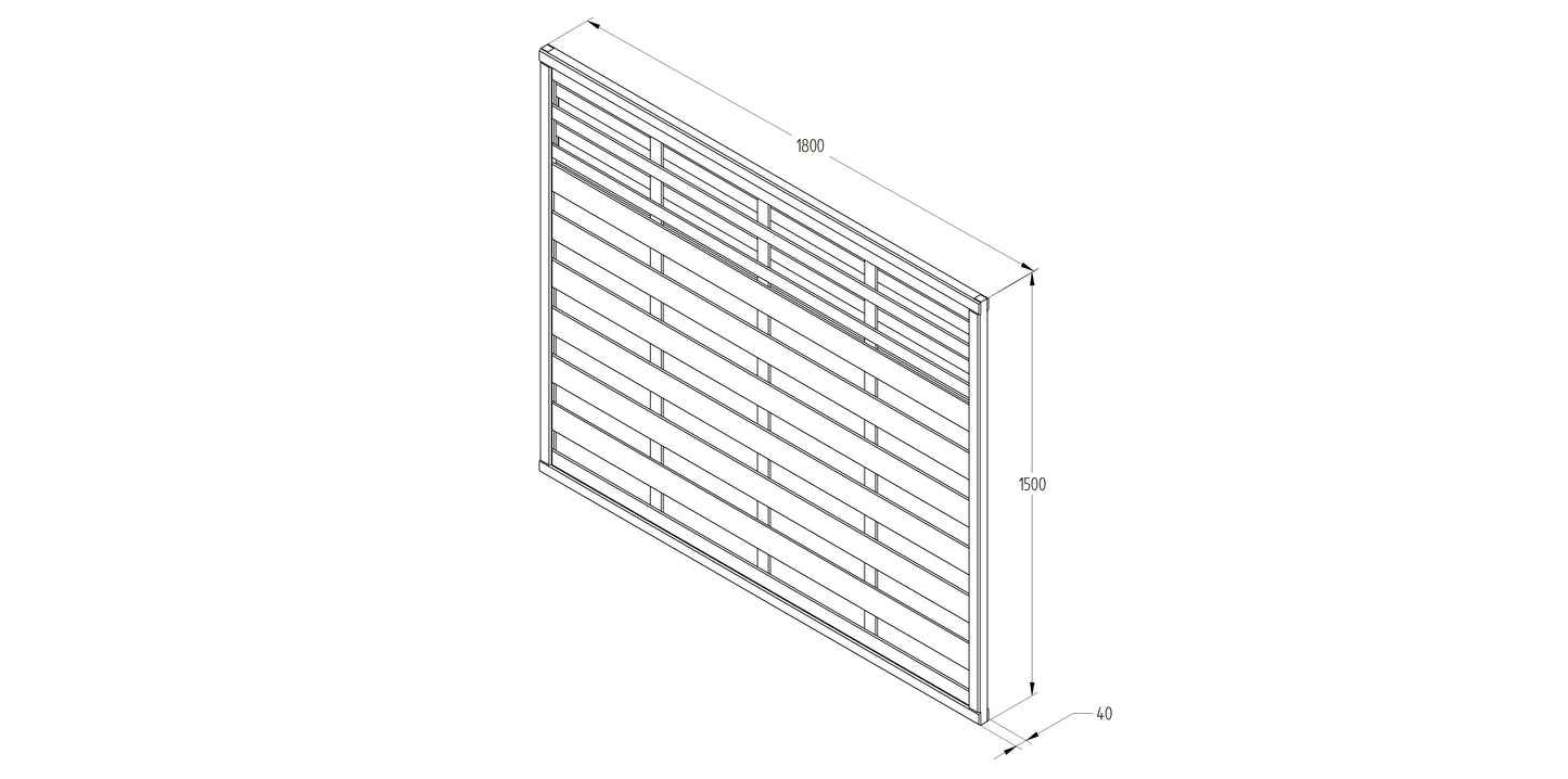 Forest Garden Pressure Treated Decorative Kyoto Fence Panel