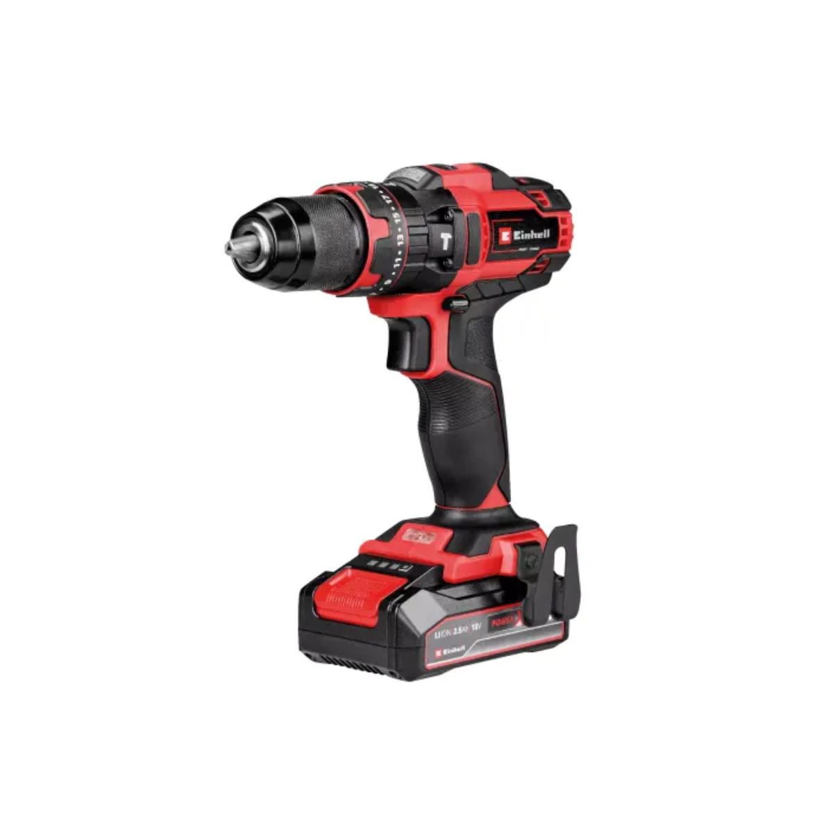 Einhell TE-CD 18/44 Li-i 18V cordless combi drill kit with 2.5Ah lithium-ion battery and charger