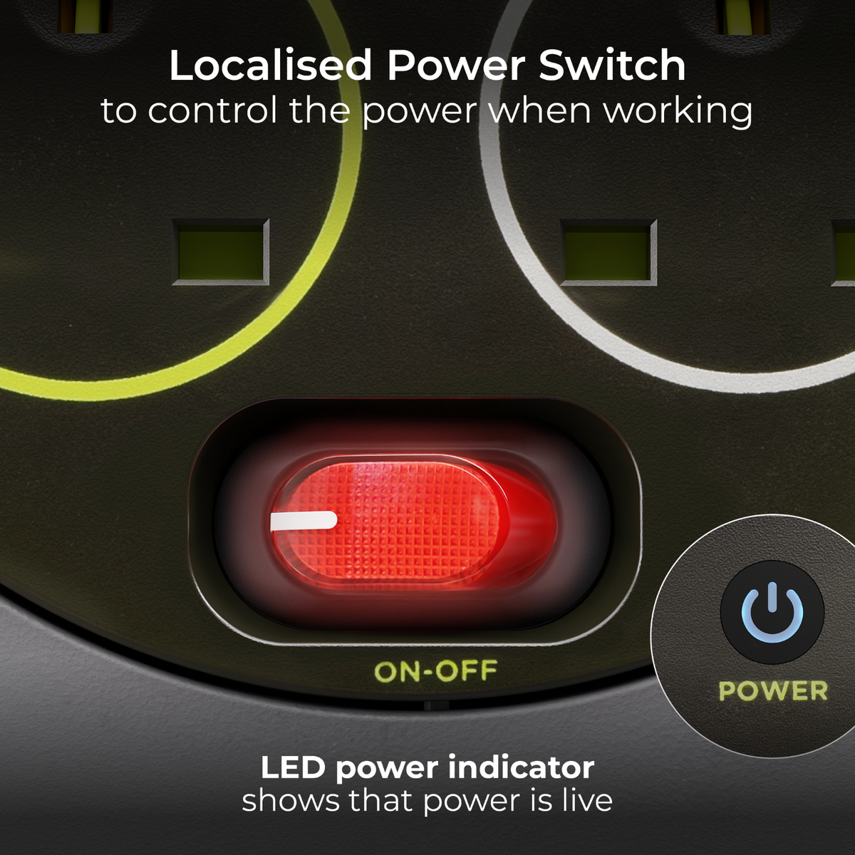Masterplug 2 socket 25m cable reel with USB A and C ports