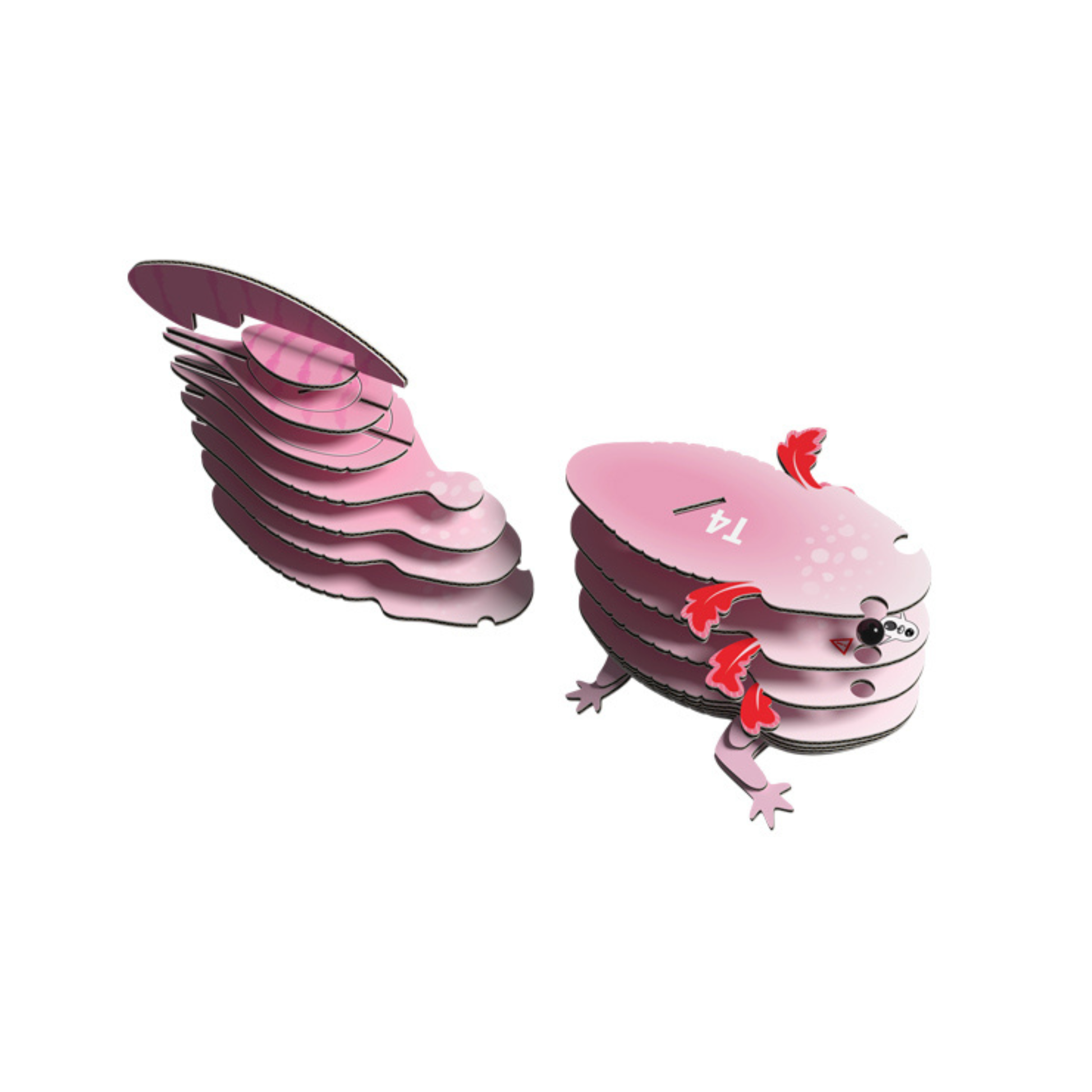 EUGY Axolotl 3D Card Model Kit