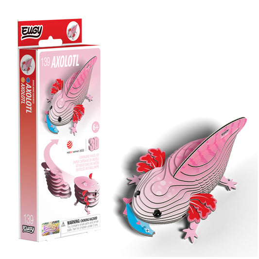 EUGY Axolotl 3D Card Model Kit