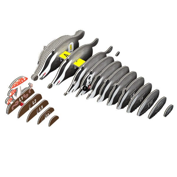 EUGY Badger 3D Card Model Kit