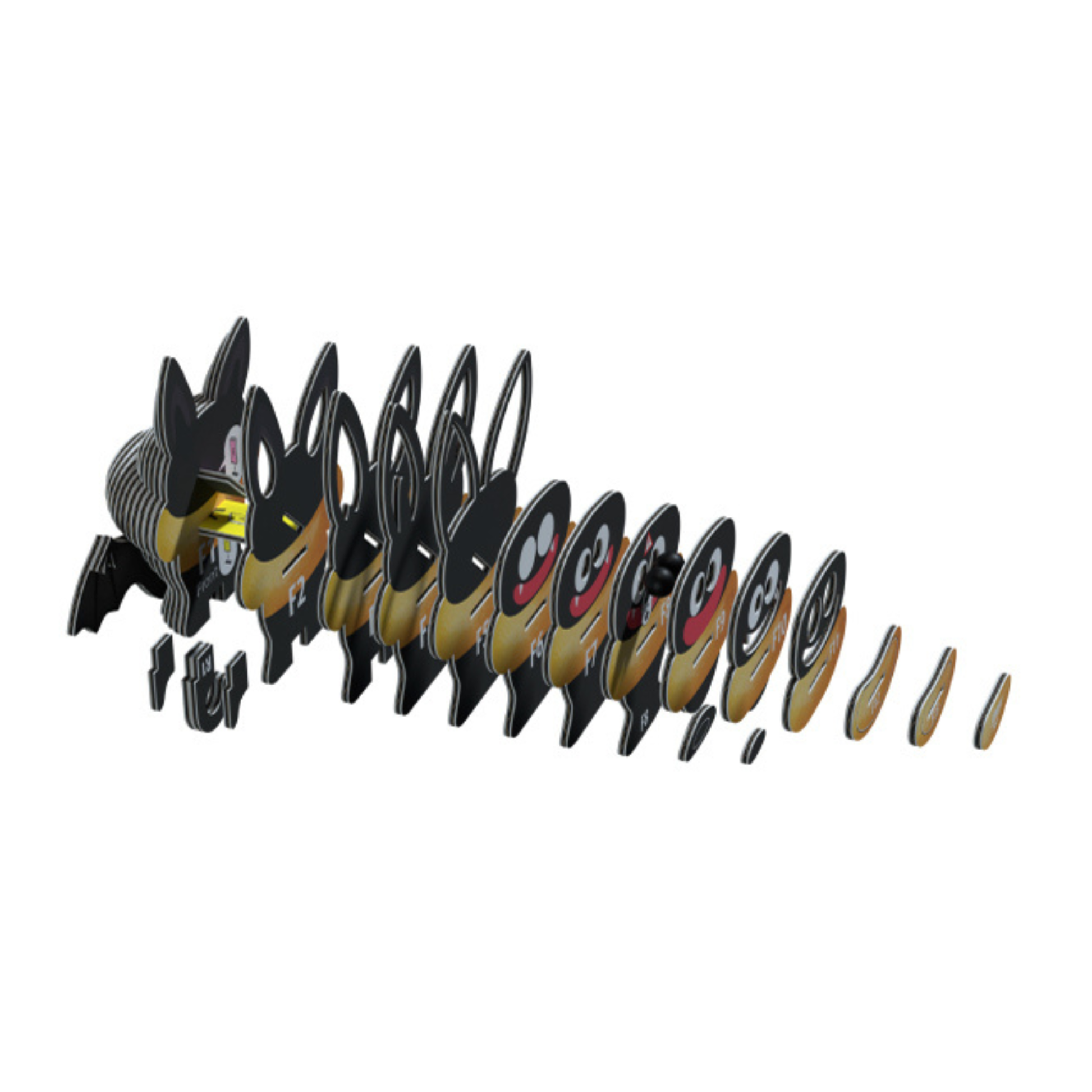 EUGY Bat 3D Card Model Kit