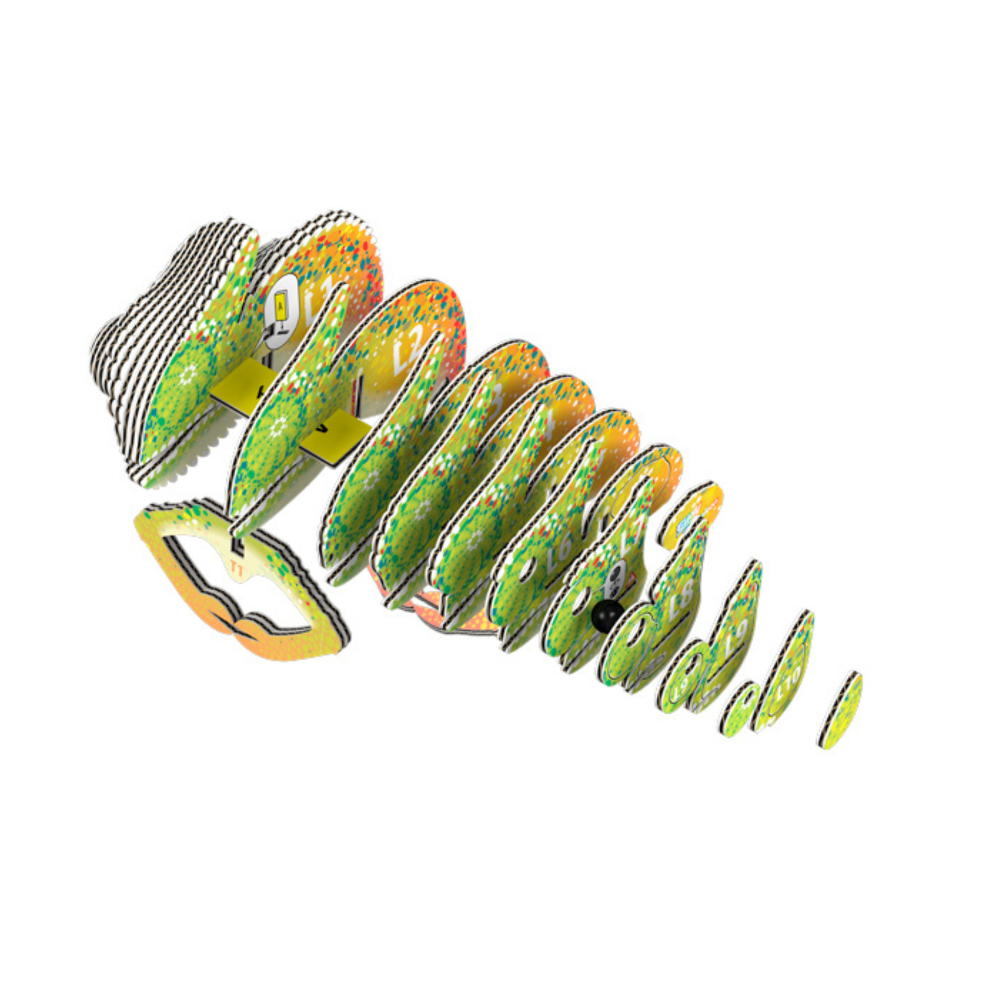 EUGY Chameleon 3D Card Model Kit