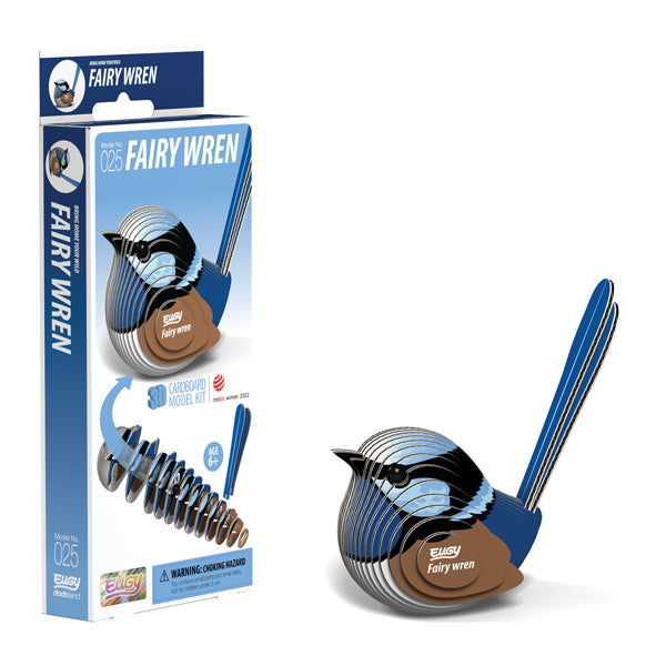 EUGY Fairy Wren 3D Card Model Kit