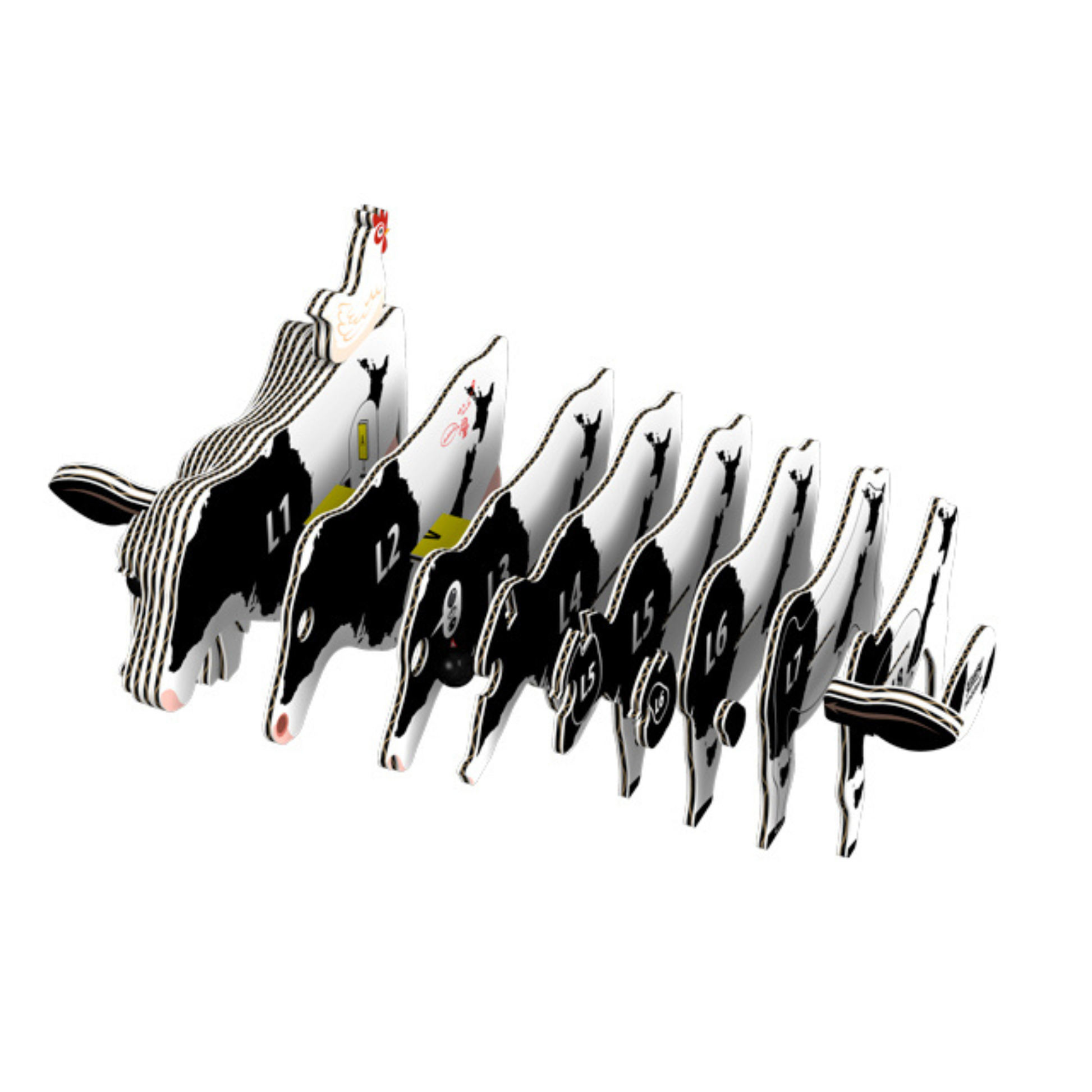 EUGY Holstein Friesian Cow 3D Card Model Kit