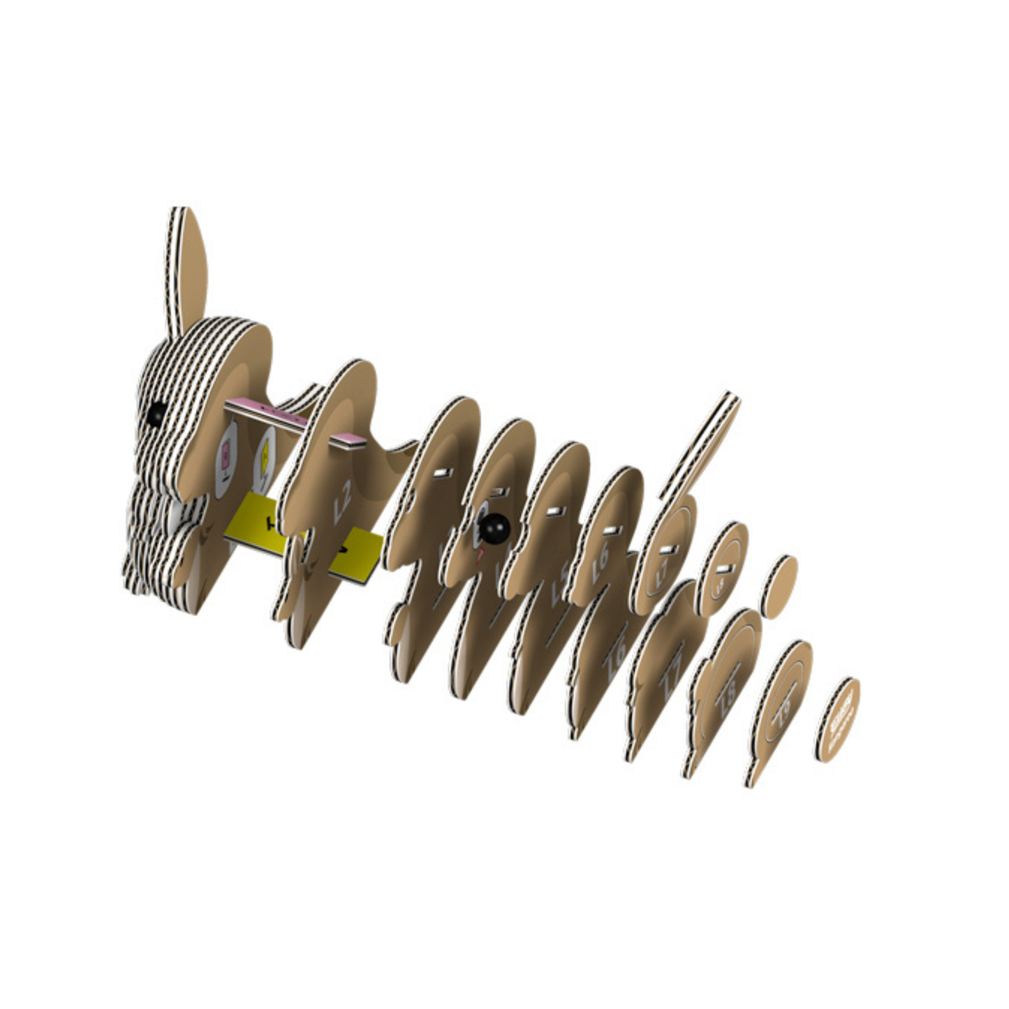 EUGY Kangaroo 3D Card Model Kit