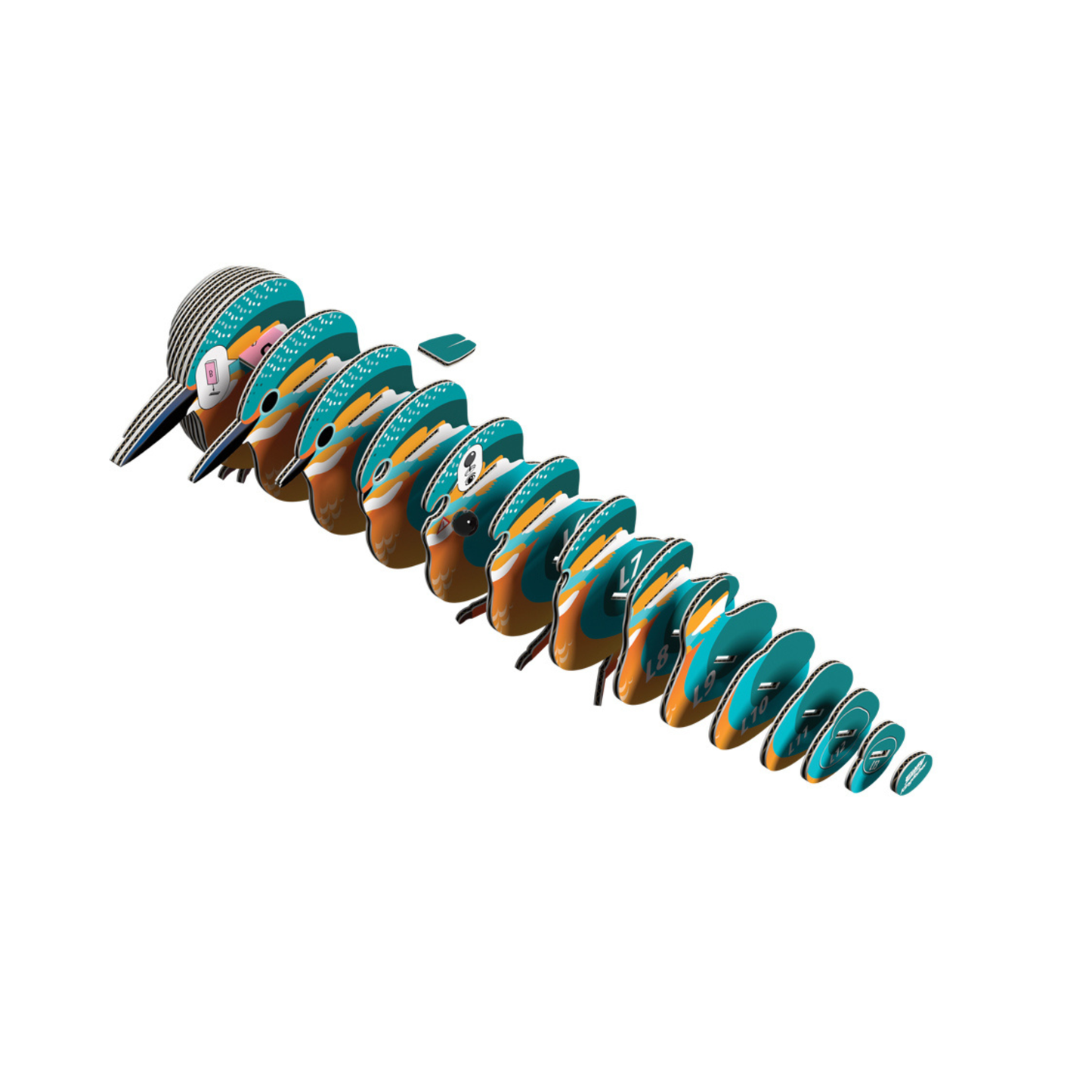 EUGY Kingfisher 3D Card Model Kit