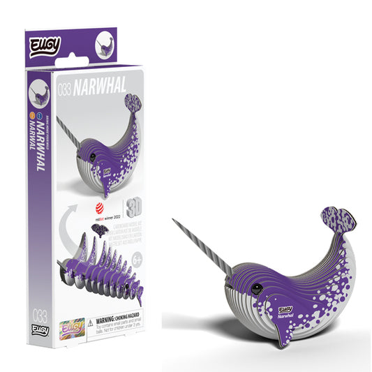 EUGY Narwhal 3D Card Model Kit