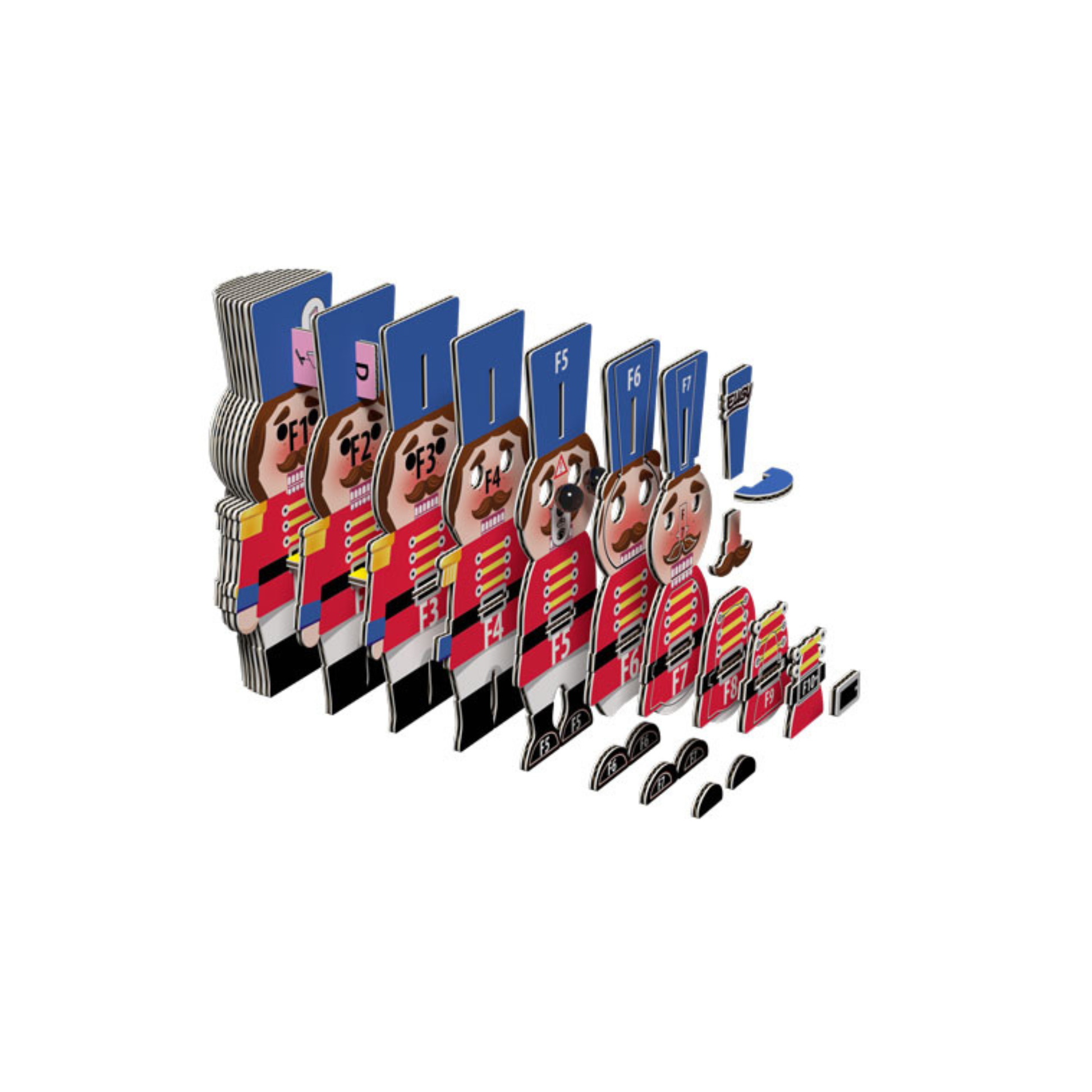 EUGY Nutcracker 3D Card Model Kit