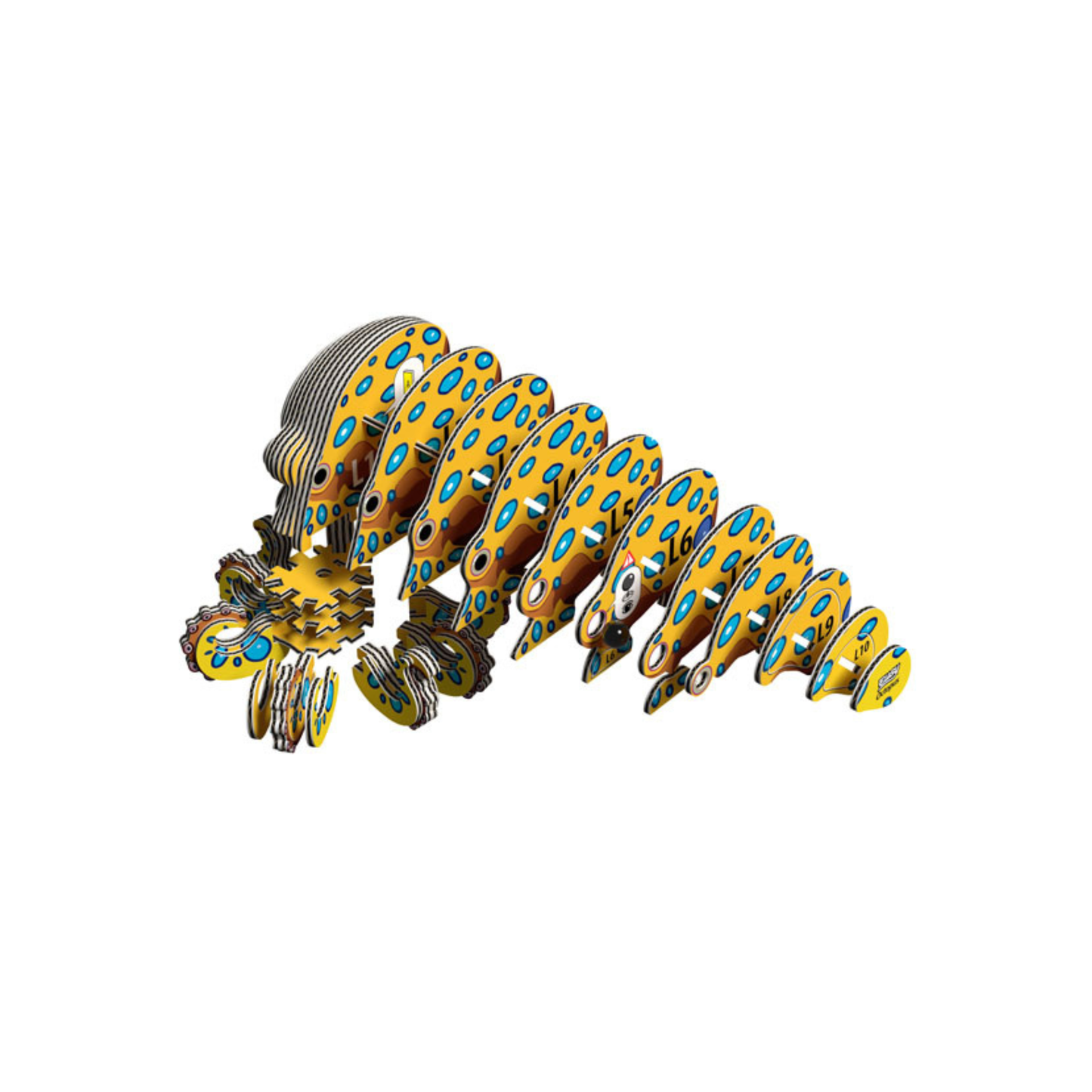 EUGY Octopus 3D Card Model Kit