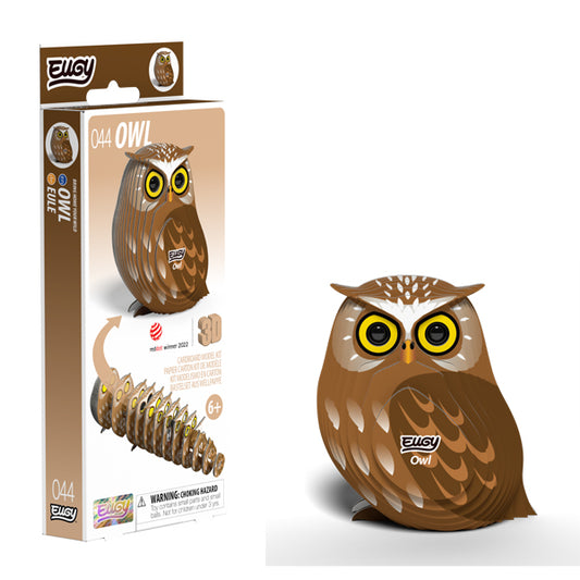 EUGY Owl 3D Card Model Kit