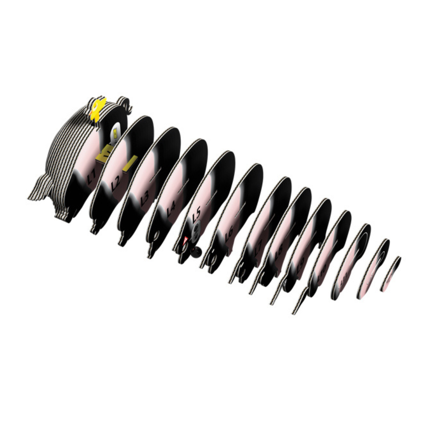 EUGY Pig 3D Card Model Kit