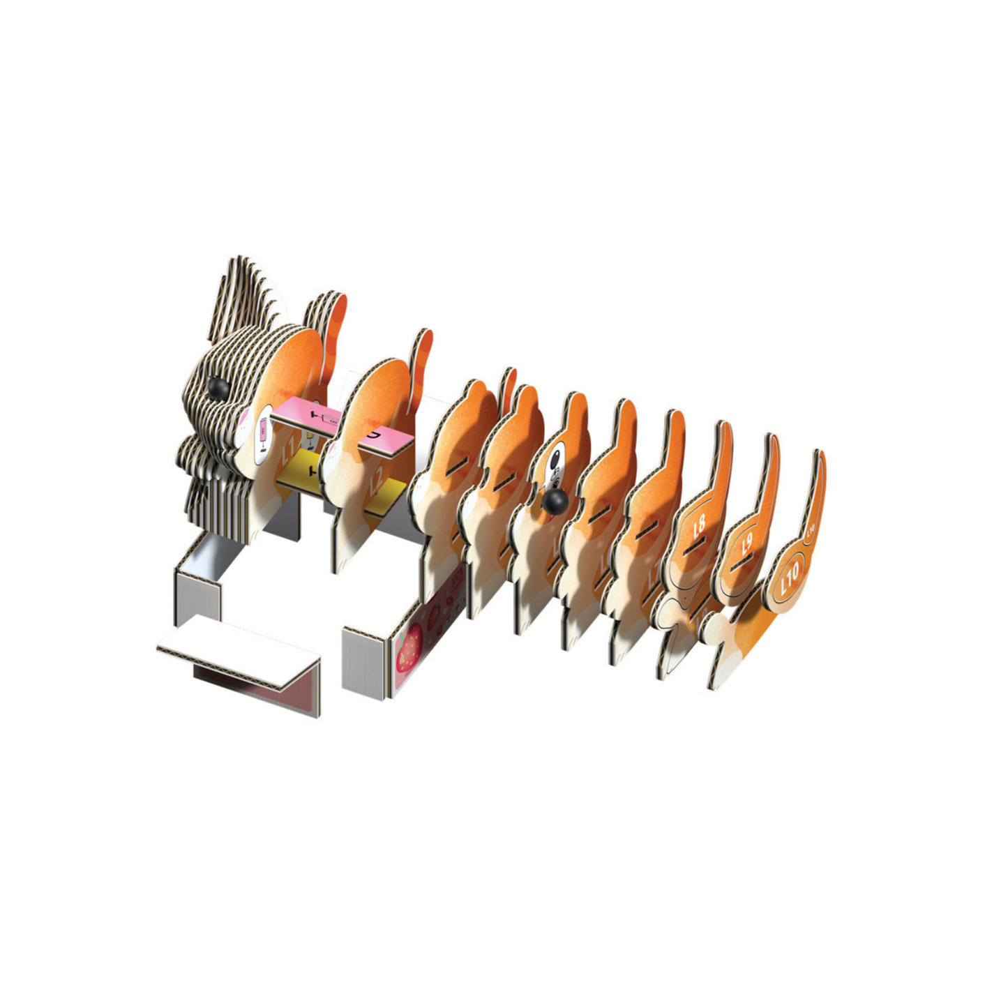 EUGY Pumpkin Cat 3D Card Model Kit