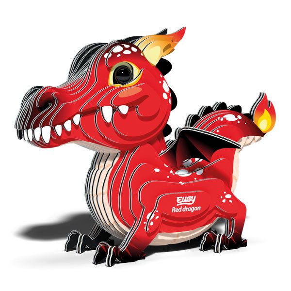 EUGY Red Dragon 3D Card Model Kit