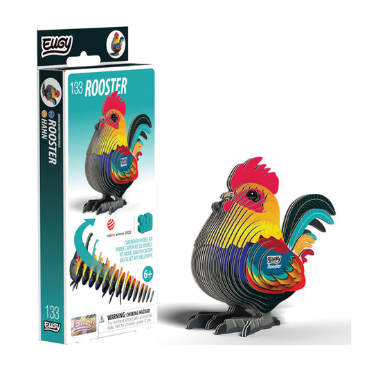 EUGY Rooster 3D Card Model Kit