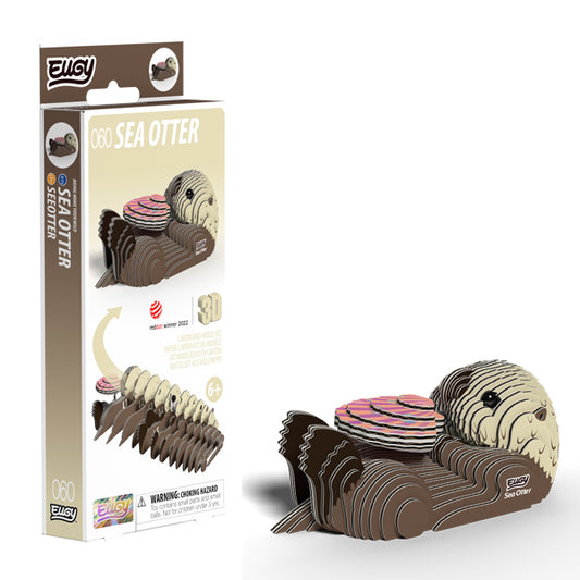 EUGY Sea Otter 3D Card Model Kit