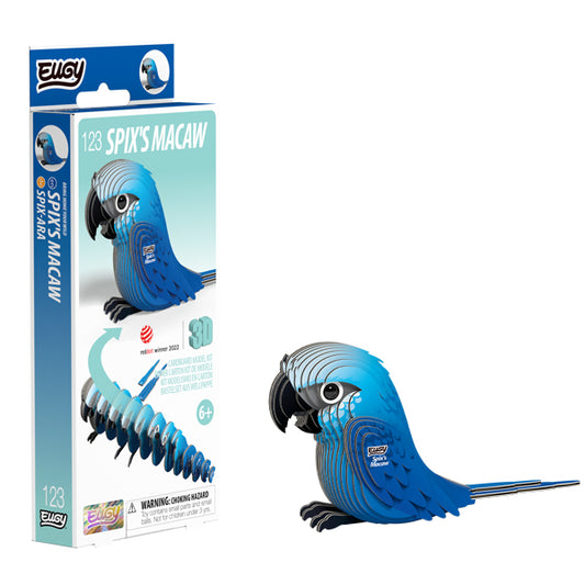 EUGY Spix’s Macaw 3D Card Model Kit
