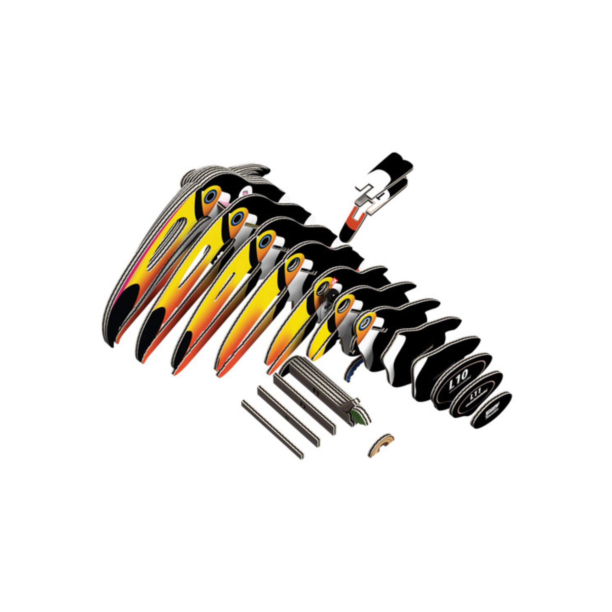 EUGY Toucan 3D Card Model Kit
