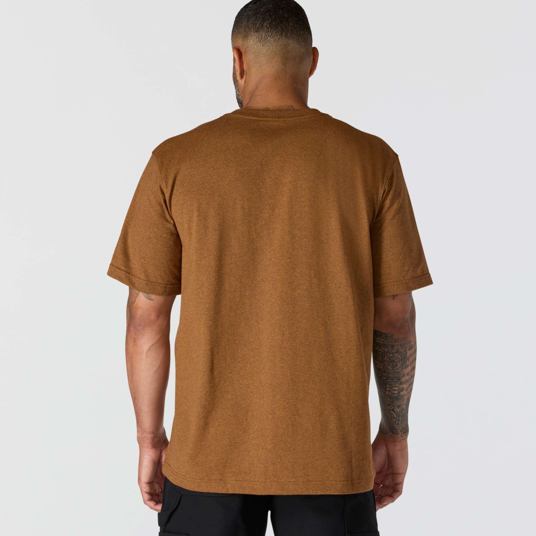 完売★SKARGORN ポケツキワイドTシャツ★キャメル WORKWEAR POCKET T-SHIRT Oiled Walnut Heather