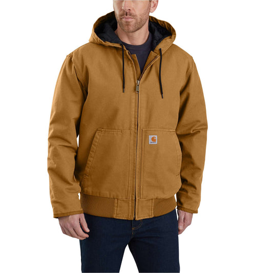 Carhartt Loose Fit Washed Duck Insulated Active Jacket in Carhartt Brown