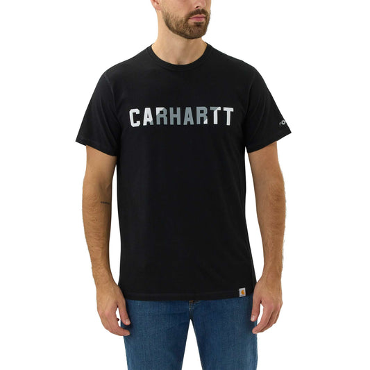 Carhartt Force Relaxed Fit Midweight Short-Sleeve Block Logo Graphic T-Shirt